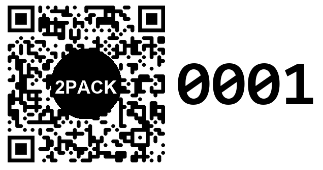 2PACK Horizontal QR Code Storage Labels - Sequential Numbered