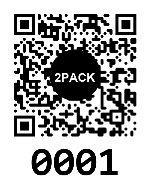 2PACK Vertical QR Code Storage Labels - Sequential Numbered